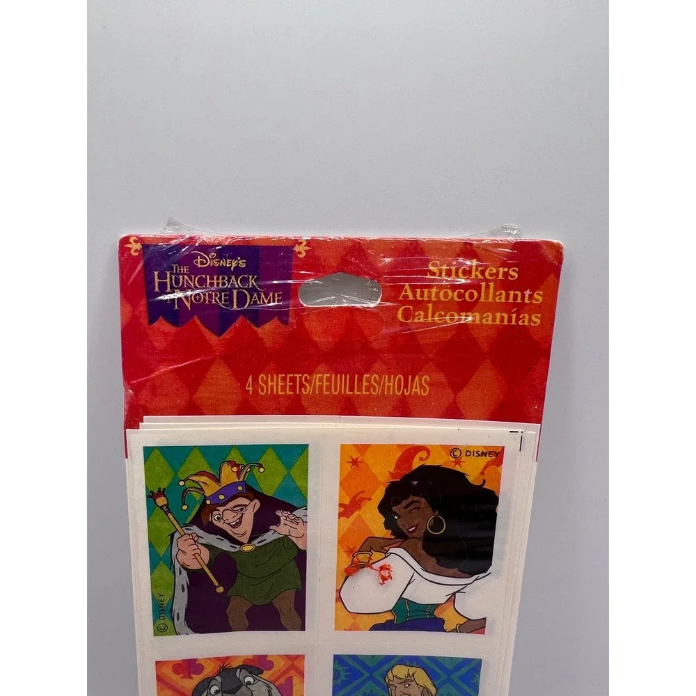 Vintage Hallmark Disney's Hunchback Of Notre Dame‎ 4 Sticker Sheets Sealed 1990s